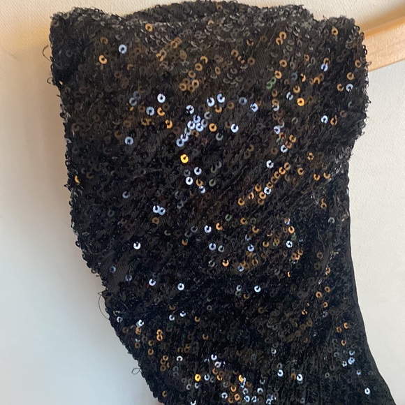 (A2) elle zeitoune Marla Sequin Black Mini Dress, Size Small - Picture 11 of 16
